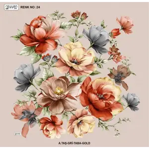 Reyyan İpek 100 cm Desenli Oyalık Yazma (ryyn-456-13)