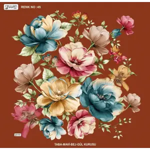 Reyyan İpek 100 cm Desenli Oyalık Yazma (ryyn-456-14)