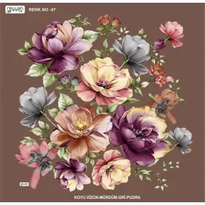 Reyyan İpek 100 cm Desenli Oyalık Yazma (ryyn-456-17)