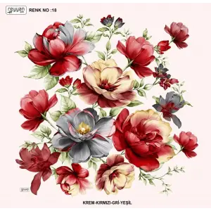 Reyyan İpek 100 cm Desenli Oyalık Yazma (ryyn-456-18)