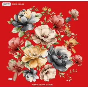 Reyyan İpek 100 cm Desenli Oyalık Yazma (ryyn-456-22)