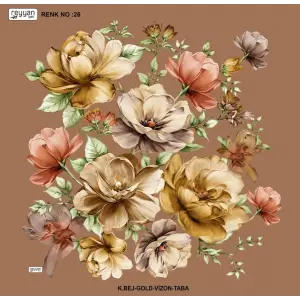 Reyyan İpek 100 cm Desenli Oyalık Yazma (ryyn-456-24)