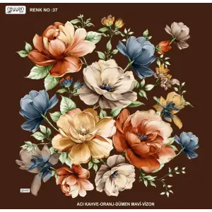 Reyyan İpek 100 cm Desenli Oyalık Yazma (ryyn-456-28)