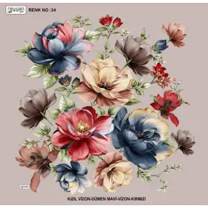 Reyyan İpek 100 cm Desenli Oyalık Yazma (ryyn-456-29)