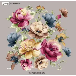 Reyyan İpek 100 cm Desenli Oyalık Yazma (ryyn-456-34)