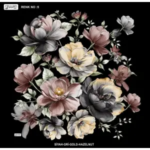 Reyyan İpek 100 cm Desenli Oyalık Yazma (ryyn-456-39)