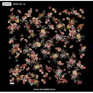 Reyyan İpek 100 cm Desenli Oyalık Yazma (ryyn-457-07)