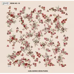 Reyyan İpek 100 cm Desenli Oyalık Yazma (ryyn-457-09)