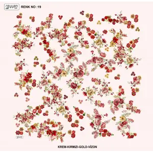 Reyyan İpek 100 cm Desenli Oyalık Yazma (ryyn-457-10)