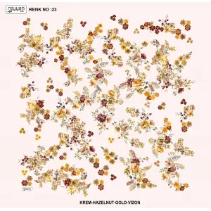 Reyyan İpek 100 cm Desenli Oyalık Yazma (ryyn-457-11)