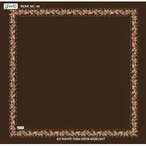 Reyyan İpek 100 cm Desenli Oyalık Yazma (ryyn-458-12)