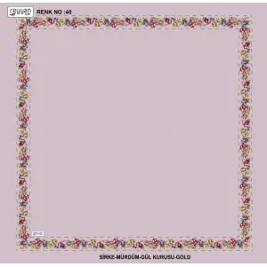 Reyyan İpek 100 cm Desenli Oyalık Yazma (ryyn-458-14)