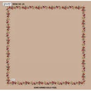 Reyyan İpek 100 cm Desenli Oyalık Yazma (ryyn-458-20)