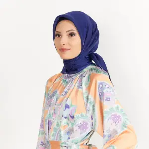 Picasso Düz Pırıltı Kehribar Eşarp Marjinal Mor (ry9903)