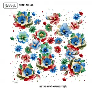 Reyyan İpek 100 cm Oyalık Yazma (ryyn-395-05)