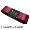 4 cm Bordo Saten Kurdele (10 mt.) - (SK-04-02)