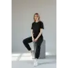 Siyah Kadın Modal Kumaş Eşofman Altı-(ME01-01)