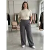 Kadın Battal Kalıp Gri Kumaş Pantolon -(KP01-04)
