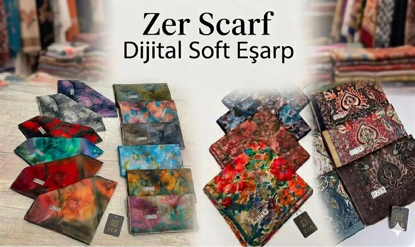 Zer Scarf Dijital Soft Eşarp