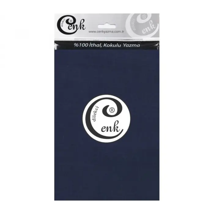Cenk Yazma 90cm Düz Lacivert Tekli Poşet Yazma (90cm-455)