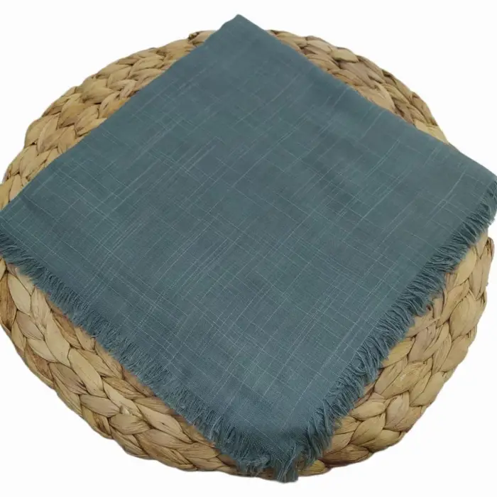 Soft İpek Düz Flamlı Keten Eşarp (FE424-03)