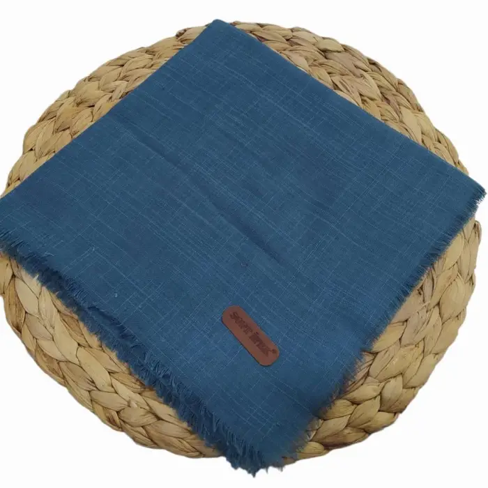 Soft İpek Düz Flamlı Keten Eşarp (FE424-07)