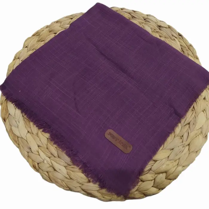 Soft İpek Düz Flamlı Keten Eşarp (FE424-21)