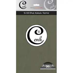 Cenk Yazma 90cm Düz Haki Tekli Poşet Yazma (90cm-956)