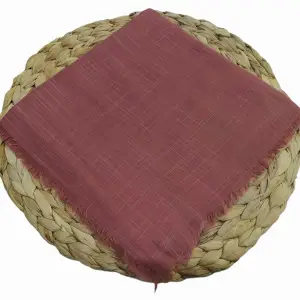 Soft İpek Düz Flamlı Keten Eşarp (FE424-10)