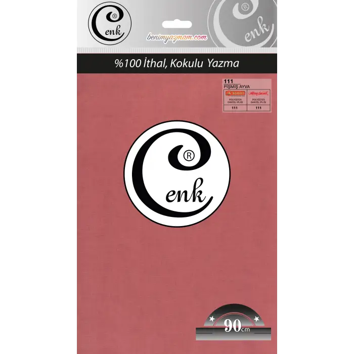 Cenk Düz 100 cm Poşetli Oyalık Yazma -(Pişmiş Ayva)-(301-111)