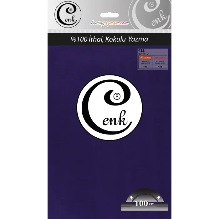 Cenk Düz 100 cm Poşetli Oyalık Yazma -(İspirto)-(301-432)