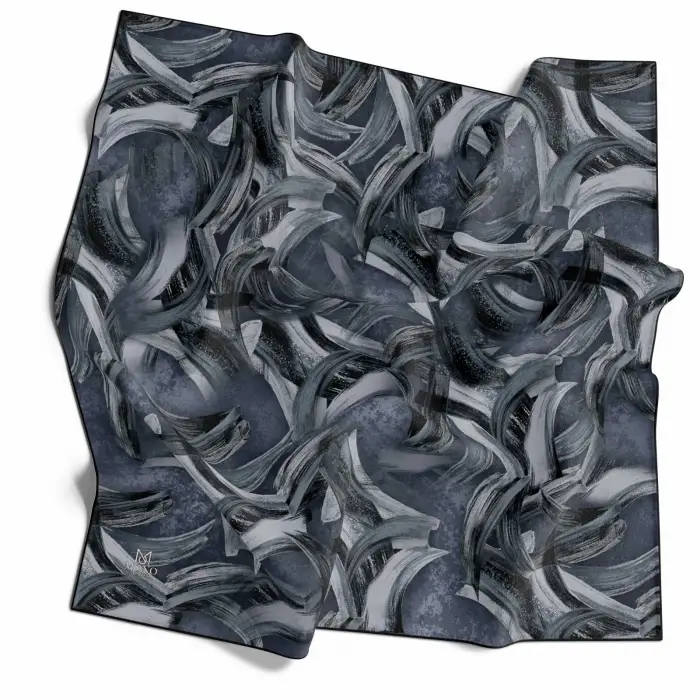 Mono Scarfs El Dikişli Dijital Soft Eşarp-soft08-04