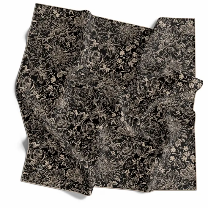 Mono Scarfs El Dikişli Dijital Soft Eşarp-soft10-02