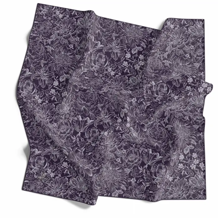 Mono Scarfs El Dikişli Dijital Soft Eşarp-soft10-08