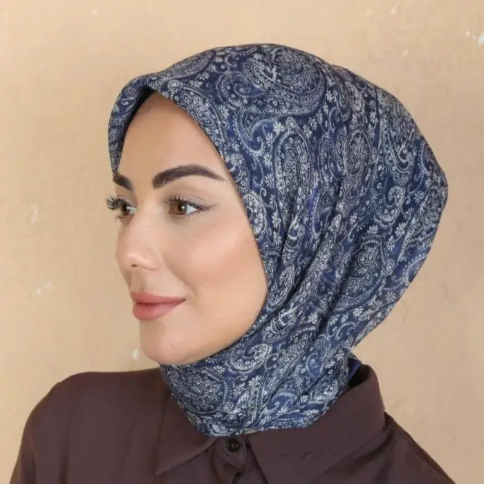 Locella El Dikişli Dijital Soft Eşarp Lacivert Serisi-soft15-01