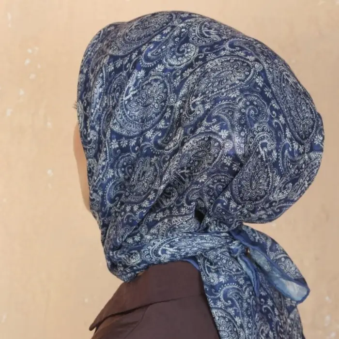 Locella El Dikişli Dijital Soft Eşarp Lacivert Serisi-soft15-01