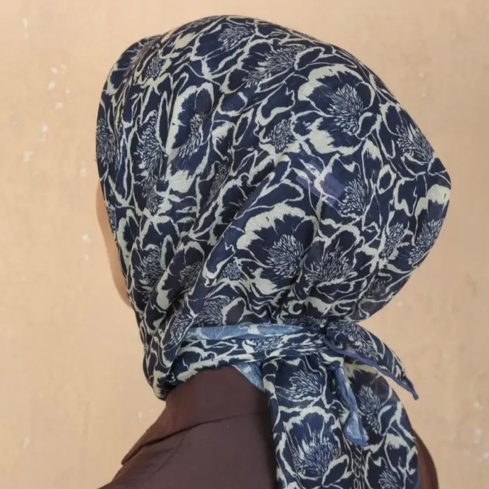 Locella El Dikişli Dijital Soft Eşarp Lacivert Serisi-soft15-02