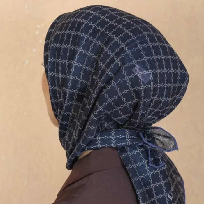 Locella El Dikişli Dijital Soft Eşarp Lacivert Serisi-soft15-03