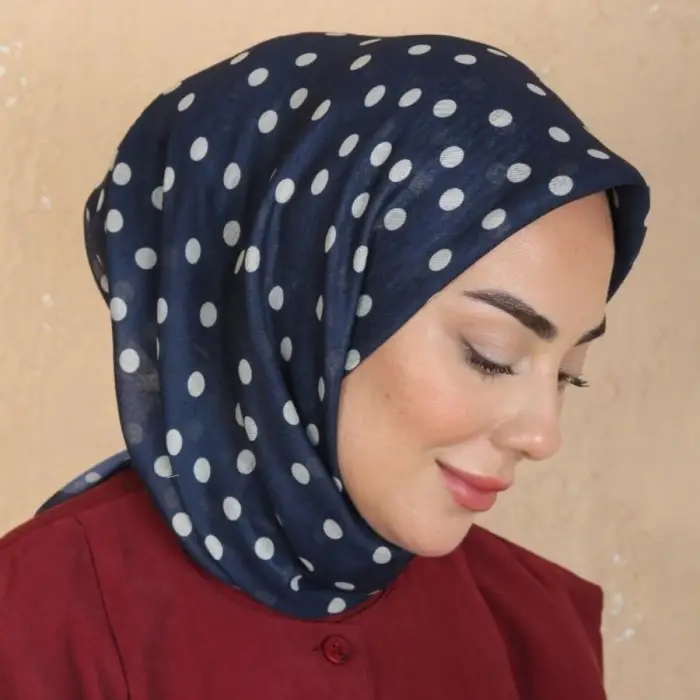 Locella El Dikişli Dijital Soft Eşarp Lacivert Serisi-soft15-04