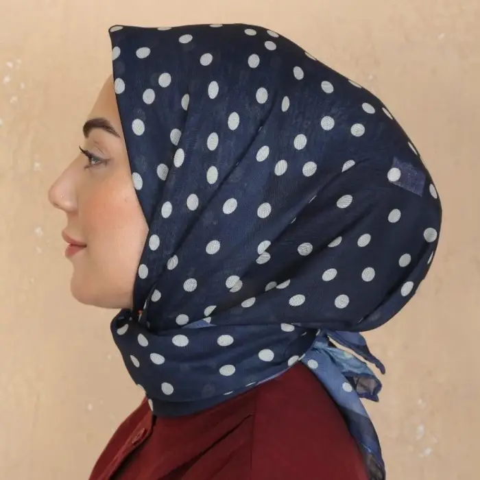 Locella El Dikişli Dijital Soft Eşarp Lacivert Serisi-soft15-04