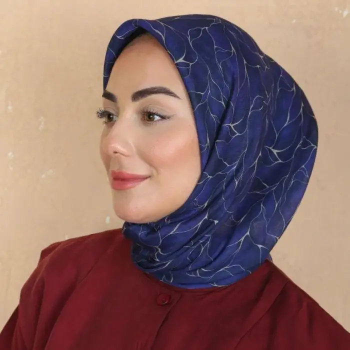 Locella El Dikişli Dijital Soft Eşarp Lacivert Serisi-soft15-07