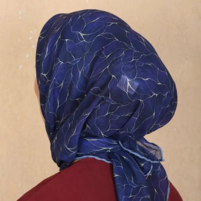 Locella El Dikişli Dijital Soft Eşarp Lacivert Serisi-soft15-07