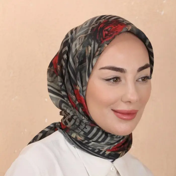 Locella El Dikişli Dijital Soft Eşarp-soft16-01