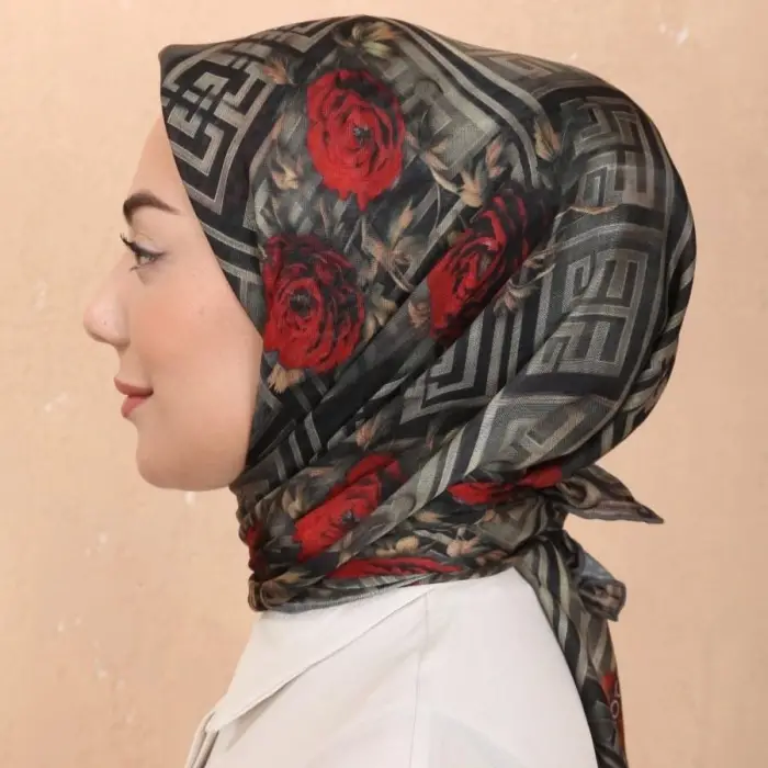 Locella El Dikişli Dijital Soft Eşarp-soft16-01