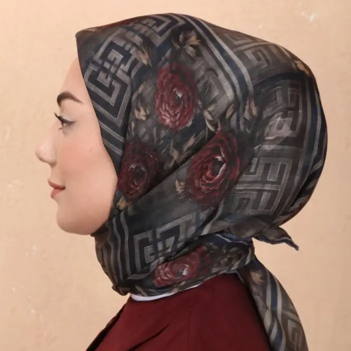 Locella El Dikişli Dijital Soft Eşarp-soft16-02