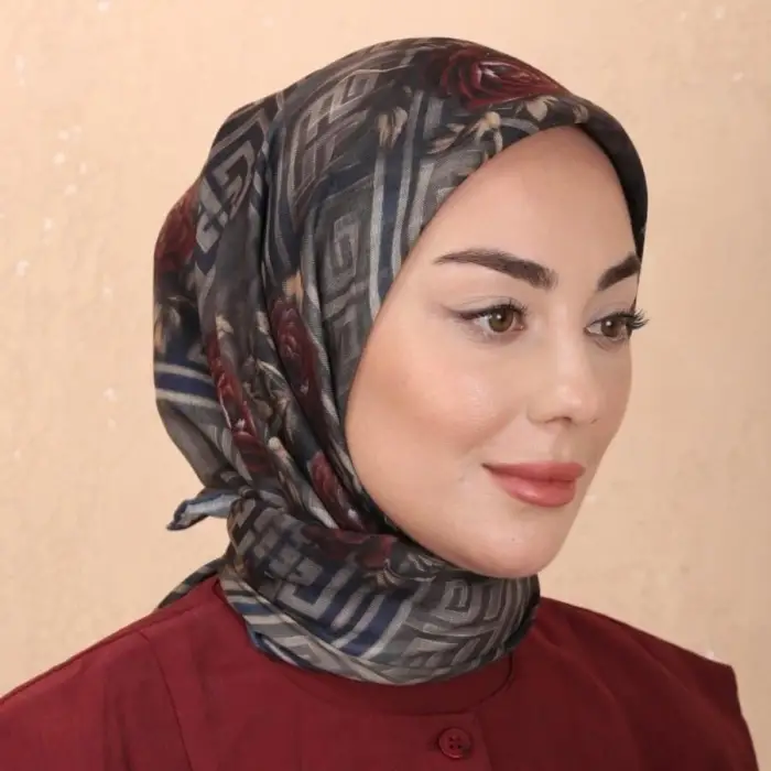 Locella El Dikişli Dijital Soft Eşarp-soft16-02