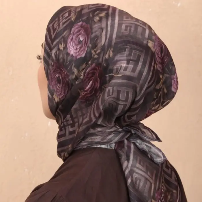 Locella El Dikişli Dijital Soft Eşarp-soft16-03