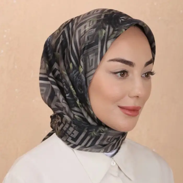 Locella El Dikişli Dijital Soft Eşarp-soft16-04