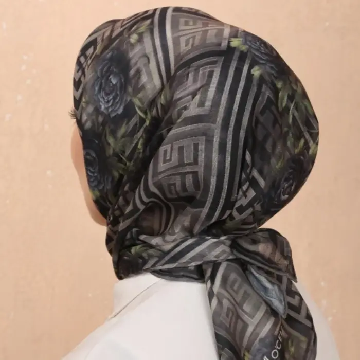 Locella El Dikişli Dijital Soft Eşarp-soft16-04