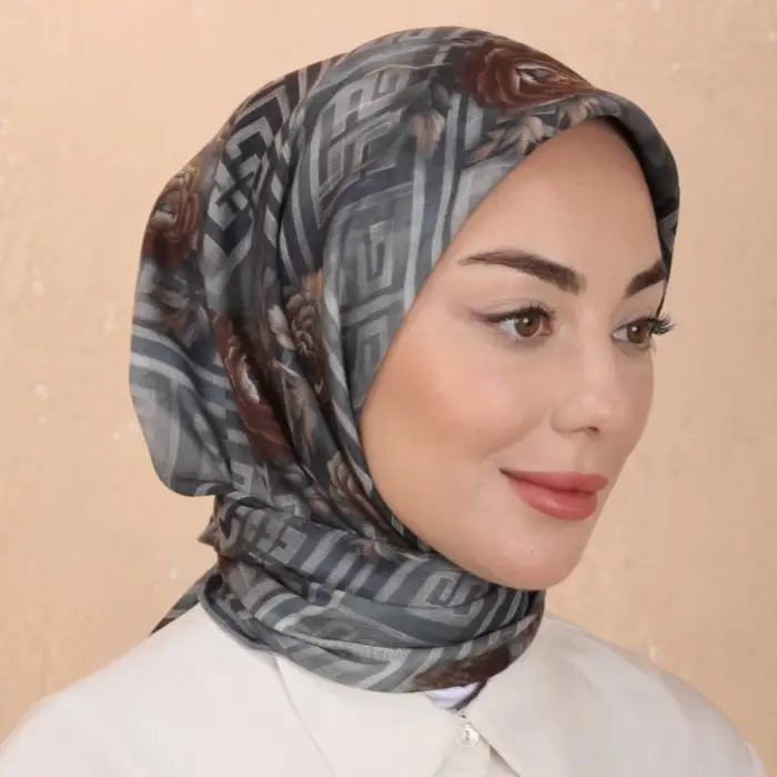 Locella El Dikişli Dijital Soft Eşarp-soft16-05